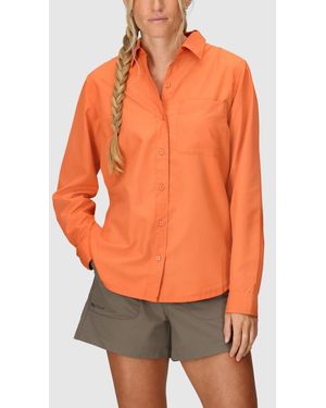 Marmot Air Exchange Upf 40 Ls Classic Collar Shirt - Orange