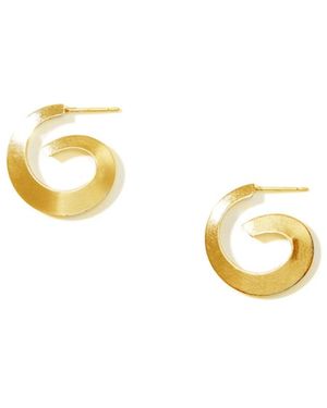 Nectar Nectar New York Mini Crane Hoop Earrings - Metallic