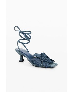 Desigual Floral Applique Sandal - Blue