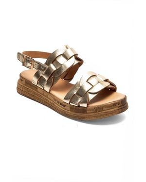 Forever & Always Shoes Elvoro Leather Sandal - Metallic