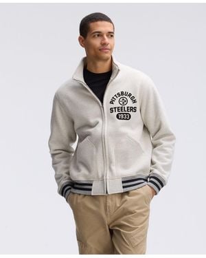 Fanatics Pittsburgh Steelers Iconicfleece Full-zip Classic-fit Mock-collar Jacket - Gray