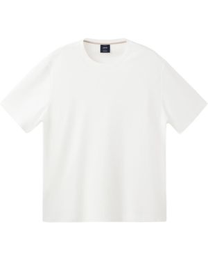 Mango Pimat Crewneck Classic-fit T-shirt - White