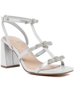Sugar Gloria Blings Open Toe Dress Sandal - White