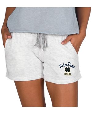Concepts Sport Notre Dame Fighting Irish Mainstream French Terry Tri-blend Shorts - White