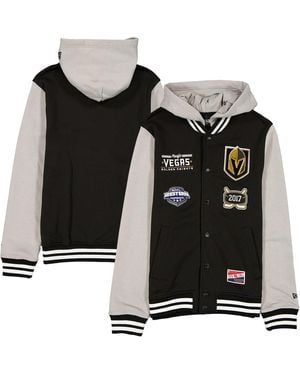 KTZ Black/grey Vegas Golden Knights Full-snap Fleece Hoodie Jacket