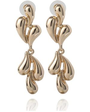 BCBGeneration Bcbg Generation Sculptural Heart Drop Earrings - Metallic