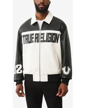 True Religion Long Sleeve Racing Jacket - White