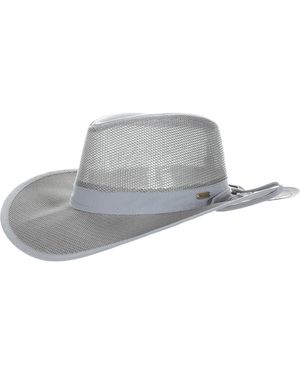 Scala No Fly Zone Mesh Safari Hat - Gray