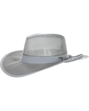 Scala No Fly Zone Mesh Safari Hat - Gray