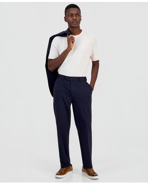 Alfani Regular-fit Everyday Pleated-front Suit Pants - Blue
