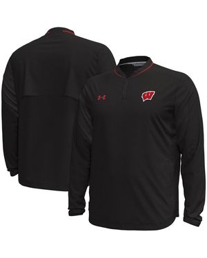 Under Armour Under Armor Wisconsin Badgers Motivate Long Sleeve Quarter-zip Jacket - Black