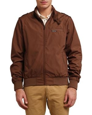 Members Only Classic Iconic Racer Jacket (slim Fit - Brown