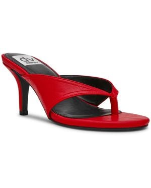 Dolce Vita Clarity High Heel Thong Dress Sandals - Red