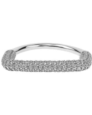 Bearfruit Jewelry Alamoana Dainty Sculpted Ring Trendy Minimalist Statement - White