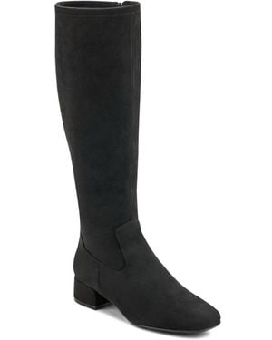 Easy Spirit Danilyn Tall Block Heel Boots - Black