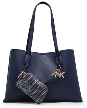Anne Klein Dome Medium Satchel Bag - Blue
