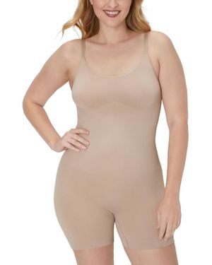 Maidenform Everyday Seamless Shapewear Mid-thigh Bodysuit Dms834 - Natural