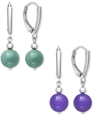 Macy's Dyed Green & Lavender Jade (8mm - Blue