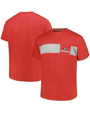 Profile Georgia Bulldogs Big Tall Color Stripe T-shirt - Red