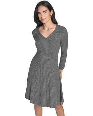 grey sweater mini dress Tilda Long Sleeve Satin Bridesmaid Dress main image 0