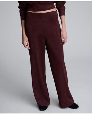 Kenneth Cole High Rise Hollywood Waist Wide Pants - Red