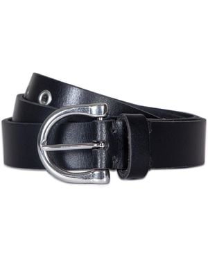 Frye Horseshoe Buckle Belt - Black