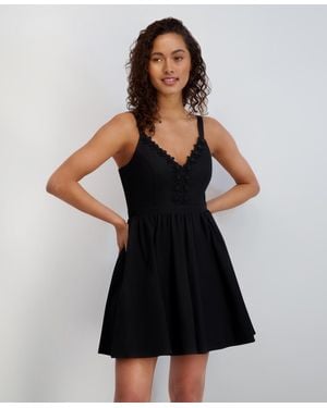 Kensie V-neck Mini Dress - Black