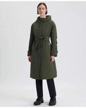 HUNTER Hooded Belt Trench Coat - Green