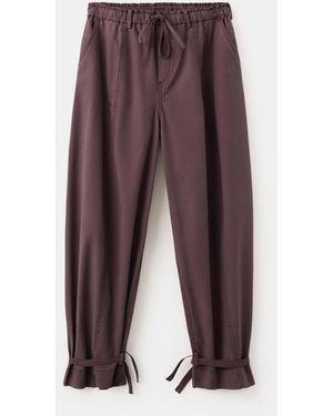 Mango Bows baggy Pants - Purple