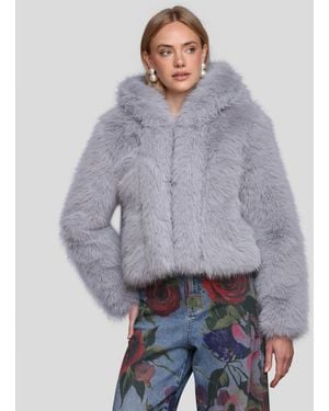 Avec Les Filles Cropped Long Sleeve Jacket - Gray