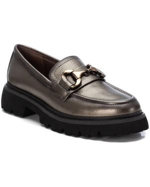 Xti Carmela Leather Collection Penny Loafers By - Black