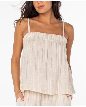 Roxy Poolside Crop Striped Pull-on Top - Natural