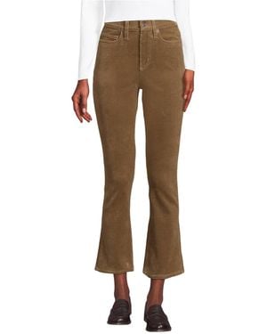 Lands' End Petite High Rise Corduroy Kick Crop Pants - Natural