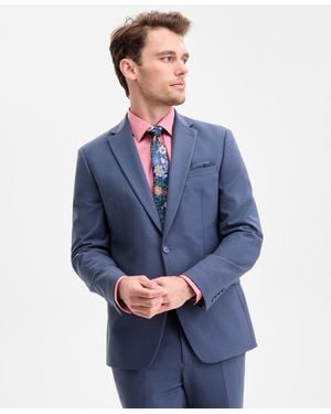 BarIII Slim-fit Wool-blend Suit Separate Jacket - Blue