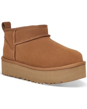 UGG Kids Classic Ultra Mini Platform Booties - Brown