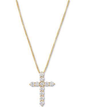 Arabella Cubic Zirconia Cross 18" Pendant Necklace - Metallic