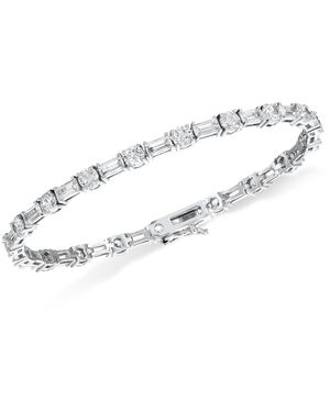 Ralph Lauren Cubic Zirconia Silver-tone Tennis Flex Bracelet - Metallic