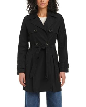 Kate Spade Short Double-breasted Trench Coat - Black
