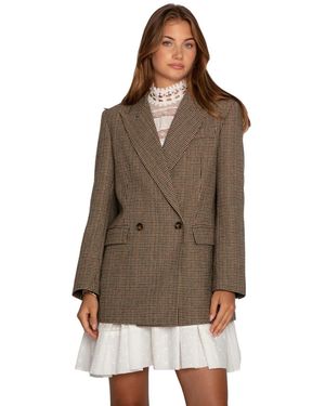 Belle & Bloom Big Brother Talk Blazer - Brown