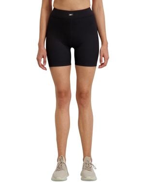 Reebok Ribbed Solid-color 6" Bike Shorts - Black