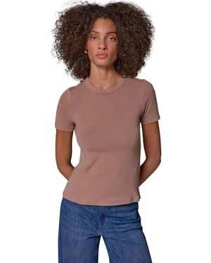 Donna Karan Weekend Cotton-modal Blend Crewneck Fitted T-shirt - Purple