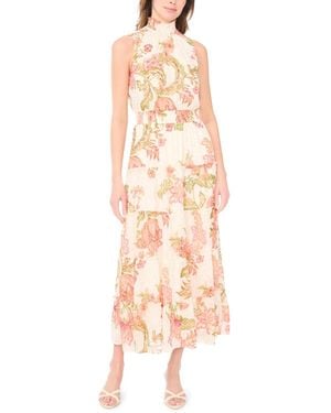 Msk Sleeveless Mock Neck Maxi Dress - Pink