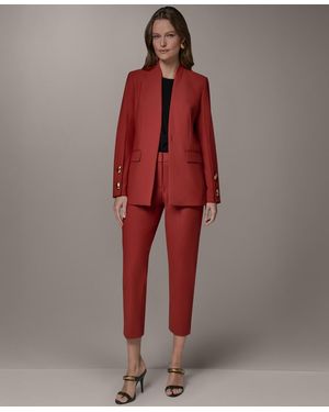 Donna Karan Collarless Blazer - Red