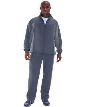 Kingsize Big & Tall Long Sleeve Colorblock Tracksuit - Blue