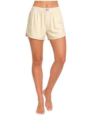 Jaclyn Intimates Rayon Woven Poplin Pajama Shorts - Natural