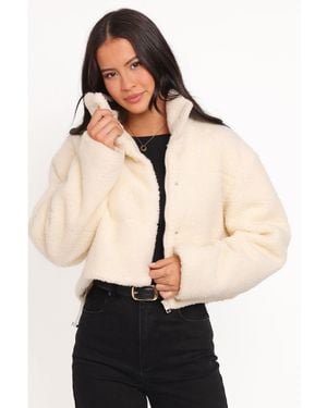 Petal & Pup Katerina Fleece Puffer - Natural