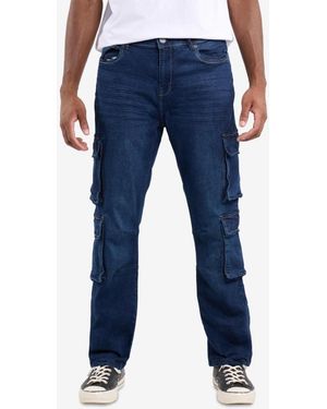 Xray Jeans Straight Fit Cargo Jeans - Blue