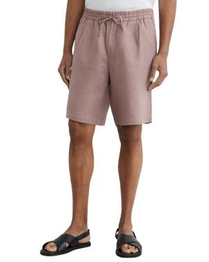 Reiss Wicket S Modern Fit Cotton-blend Unlined Casual Chino Shorts - Natural