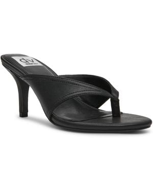 Dolce Vita Clarity High Heel Thong Dress Sandals - Black