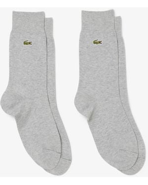 Lacoste 2-pack High Height Crew Socks Set - Gray